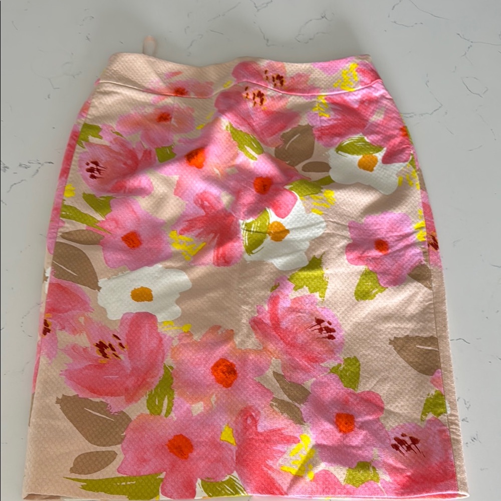 J. Crew Floral Pink Skirt